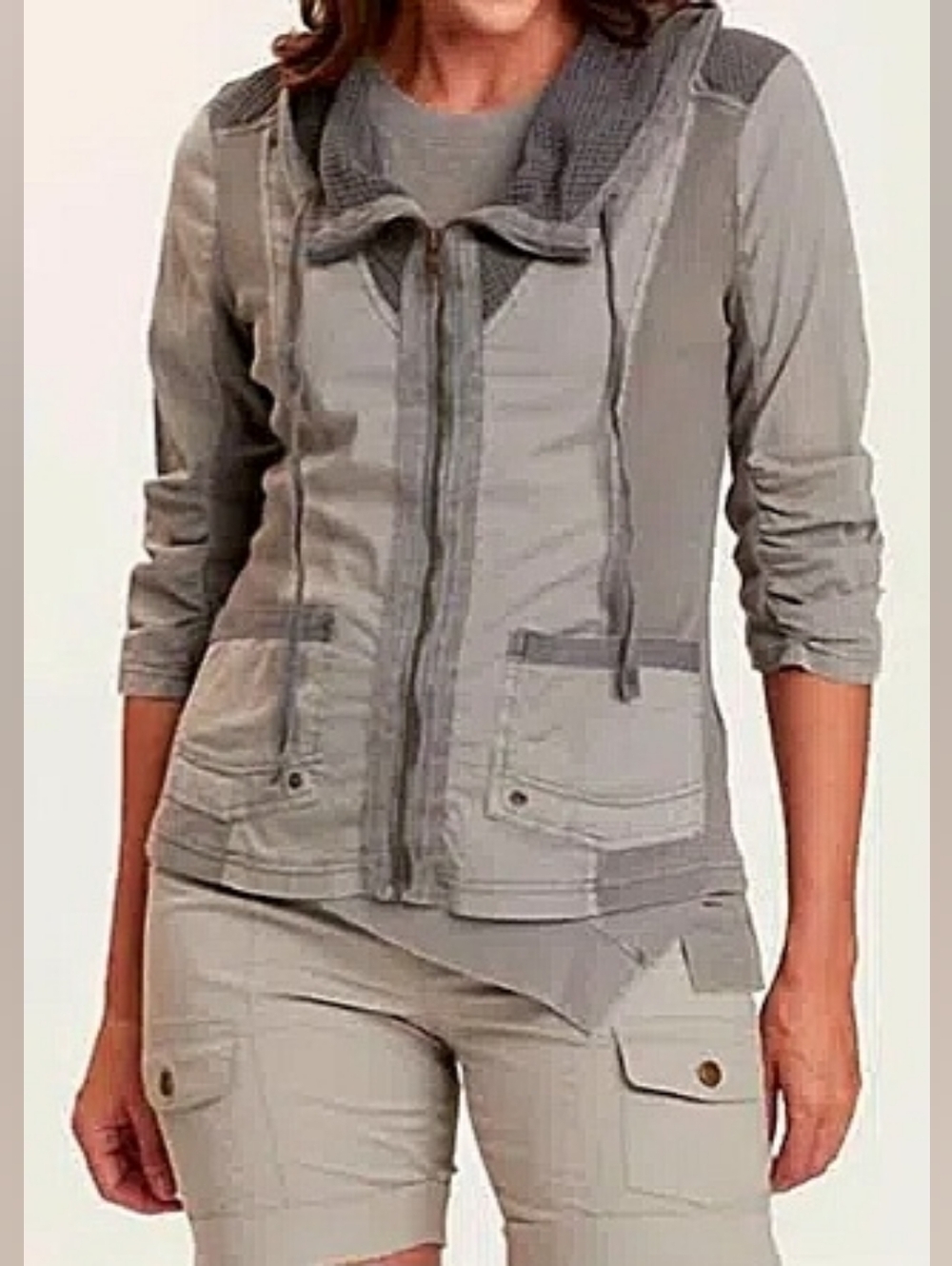 XCVI Fjord Jacket Coat Women's Sz XL Gray Multimedia Outdoor Casual